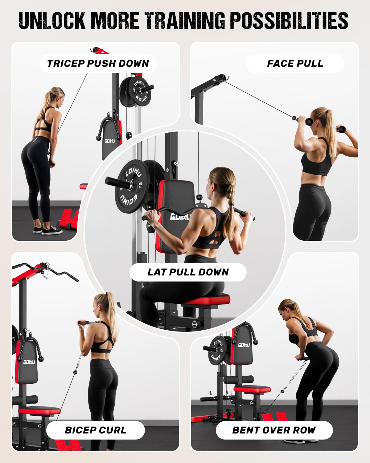Maszyna do ściągania latów i w – Home Gym Lat Pulldown Machine recenzja i cena