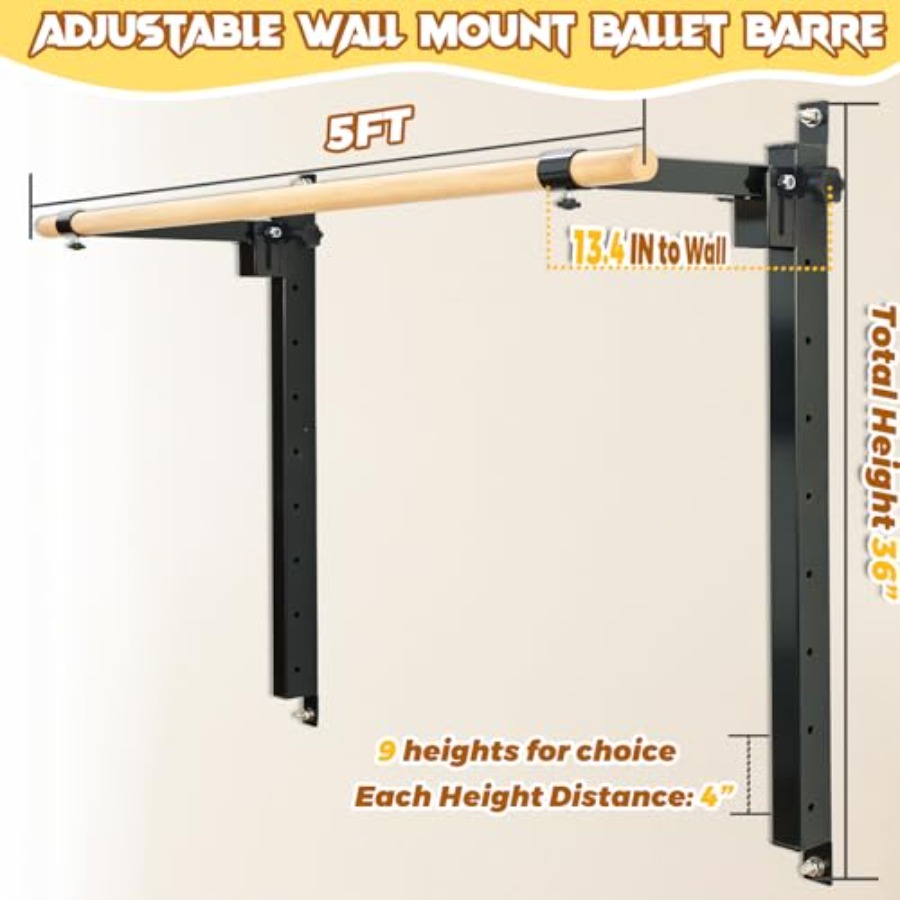 Ścienny drążek do baletu, regu – Home Gym Foldable recenzja i cena