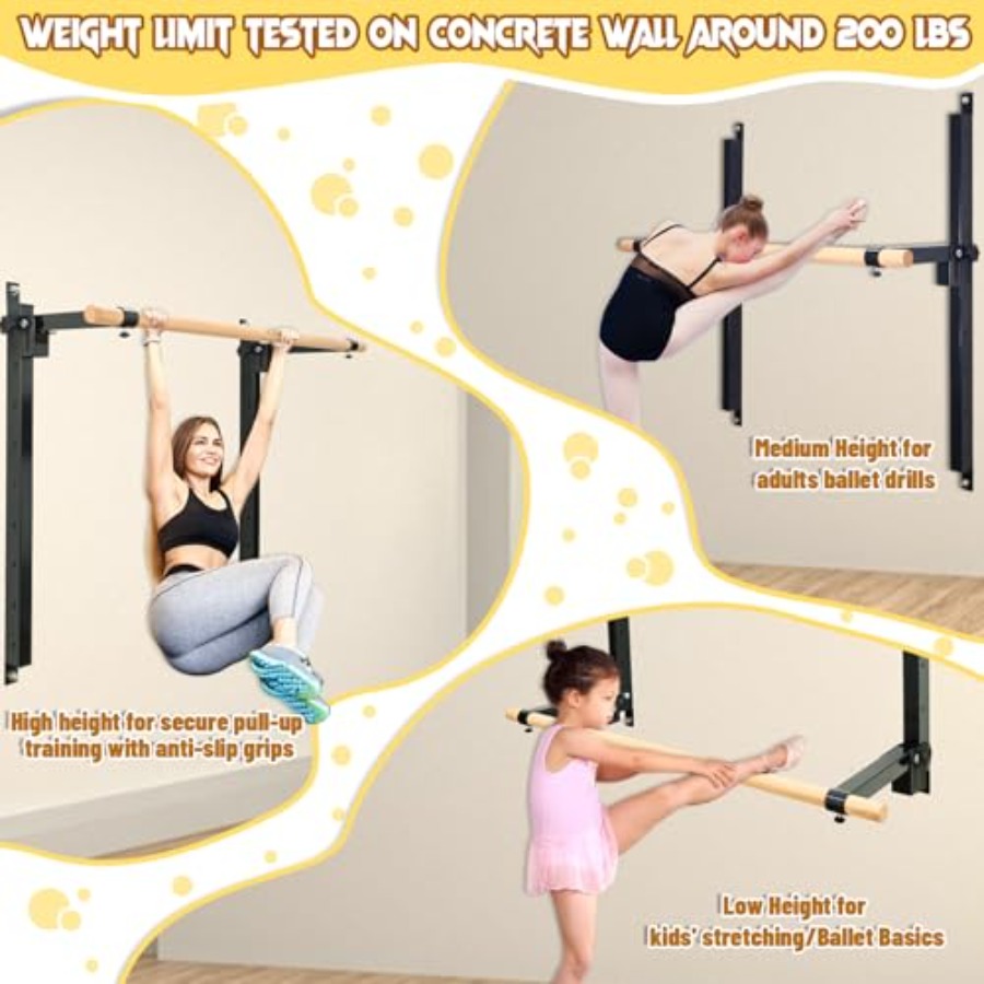 Ścienny drążek do baletu, regu – Home Gym Foldable recenzja i cena