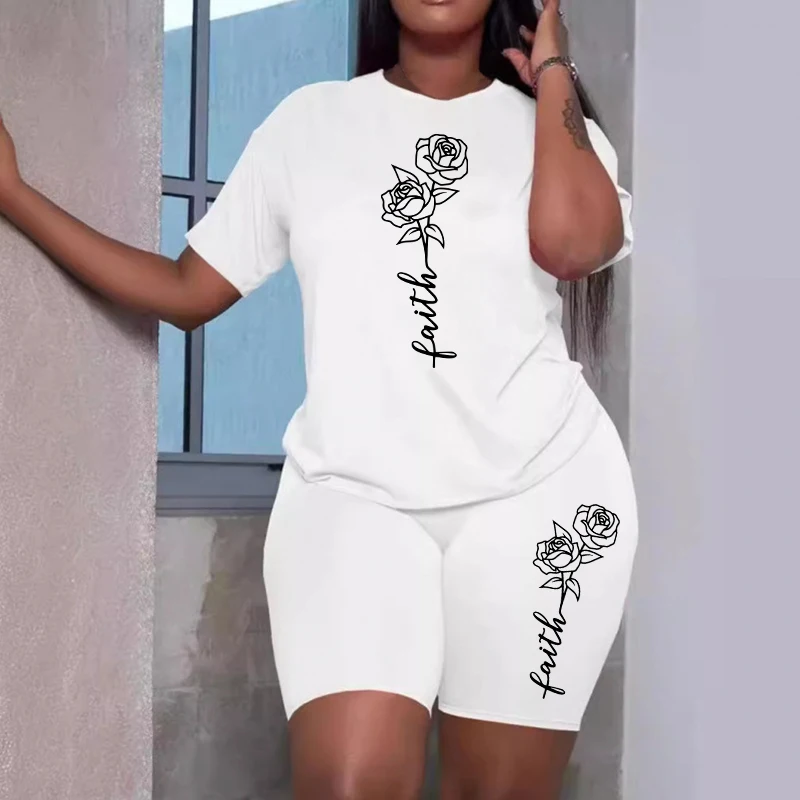 Damski dres z nadrukiem Faith  – Home Gym Outfit recenzja i cena