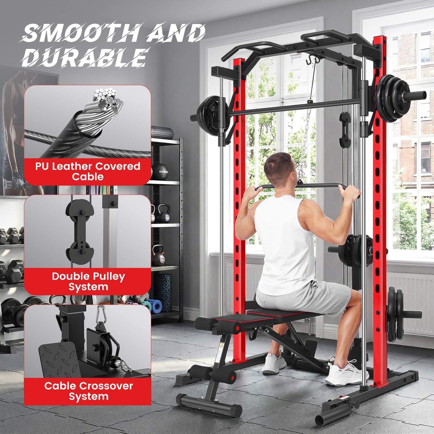 Wielofunkcyjny stojak treningo – Home Gym Lat Pulldown Machine recenzja i cena