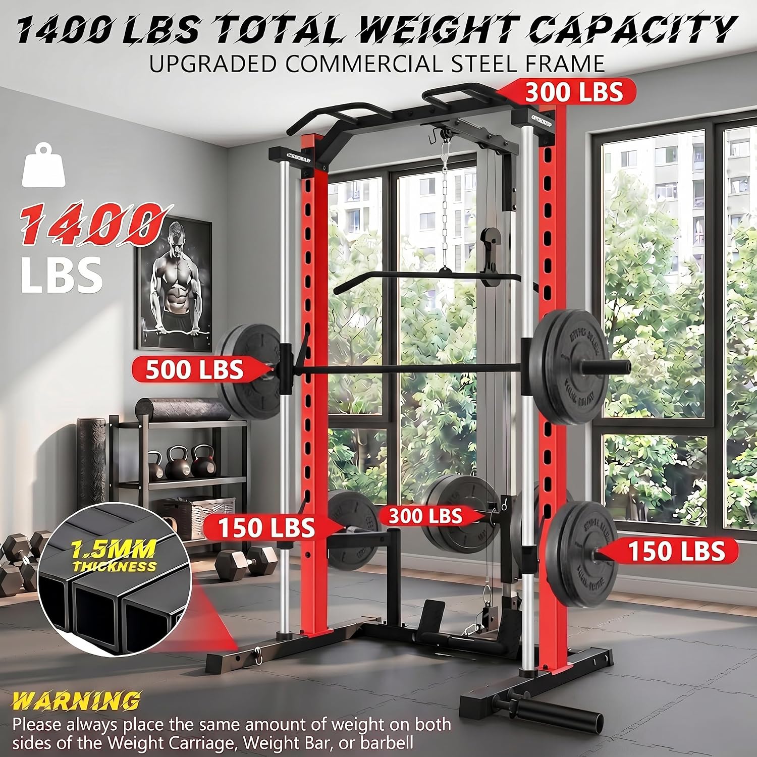 Wielofunkcyjny stojak treningo – Home Gym Lat Pulldown Machine recenzja i cena