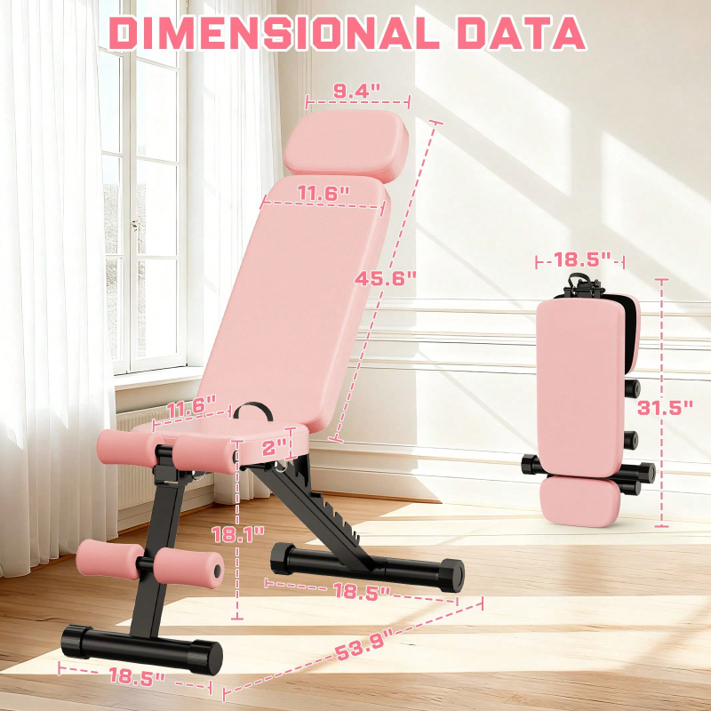 Regulowana 9-stopniowo ławka d – Home Gym Foldable recenzja i cena
